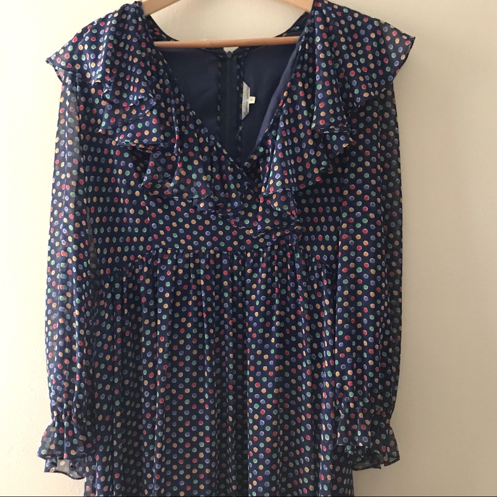 Chiffon Polka Dot Midi Dress